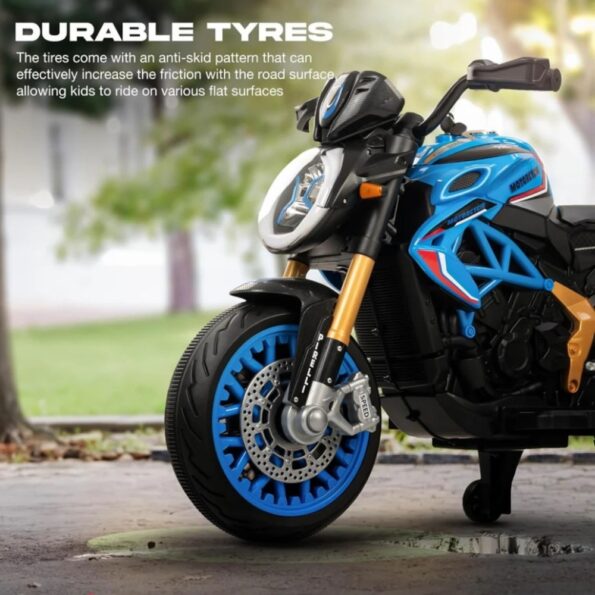 Moto électrique sportive 12V - Bleu - Image 3