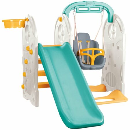 Centre de jeux 4 en 1 avec Toboggan , Basket et balançoire - Dolu