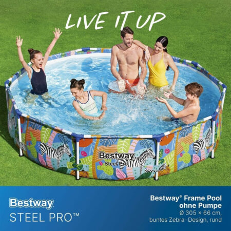 Piscine Bestway Steel Pro Frame Wild Print – 3,05 m x 66 cm