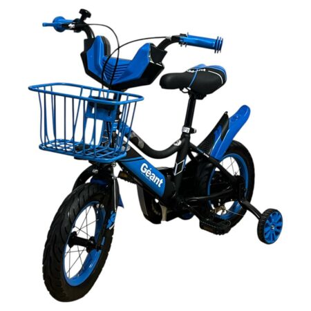 Vélo 12 pouces en acier - Bicyclette de 3 à 6 ans Bleu