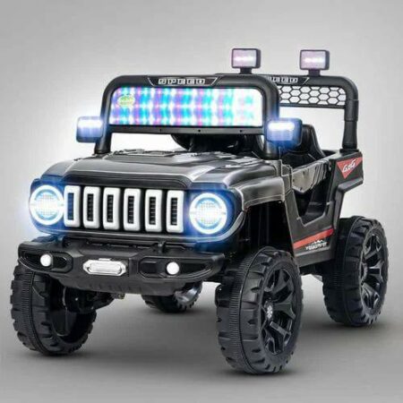 Voiture électrique SUV 4 motrices 12V pour enfant avec lumière - Noir