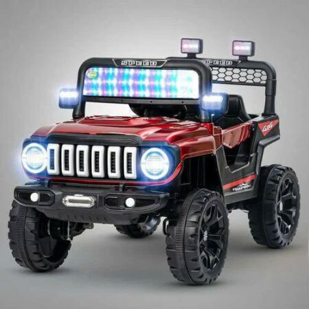 Voiture électrique SUV 4 motrices 12V pour enfant avec lumière - Rouge