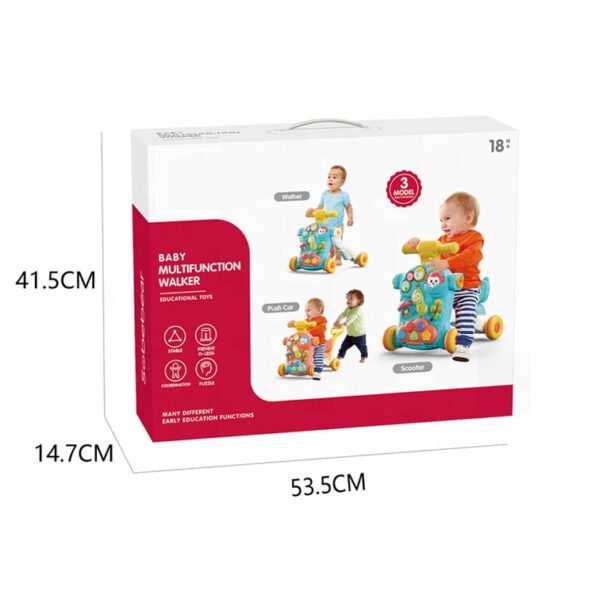 Trotteur 3 en 1 Transformable en Baby Car et Scooter Musical - Image 7