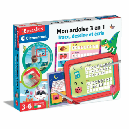 Mon ardoise 3 en 1 Trace, dessine et écris - Clementoni