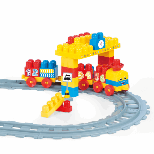 Set Train avec 58 bloc de constructions - Dolu - Image 2