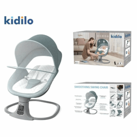 Balancelle électrique avec télécommande et bluethoot - Kidilo Bleu Ciel