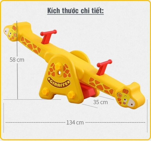 Balançoire girafe pour enfants, réglables 2 niveaux - Image 5