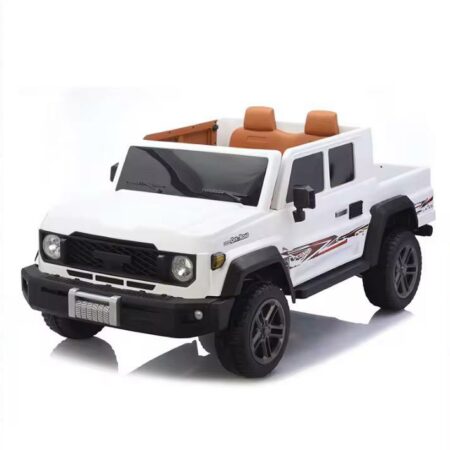 Voiture électrique 12V Pick-up pour enfant avec télécommande - Blanc
