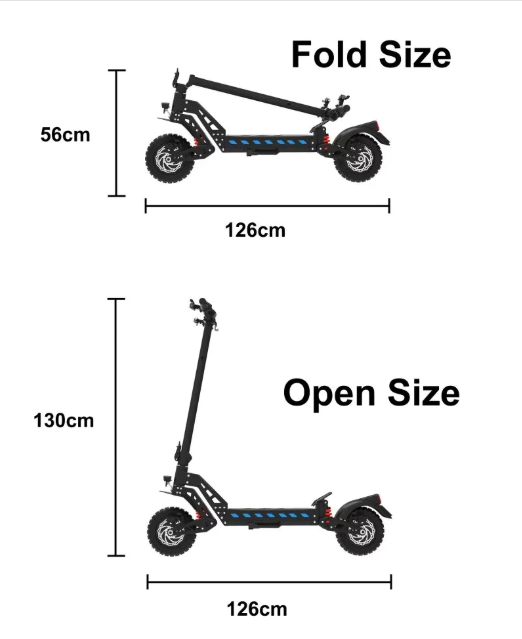 Trottinette électrique DriveTron DT10 de 1400W et 48V 15,6 Ah - Bleu - Image 7