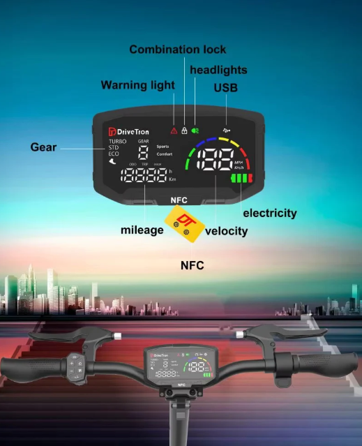 Trottinette électrique DriveTron DT10 de 1400W et 48V 15,6 Ah - Bleu - Image 4