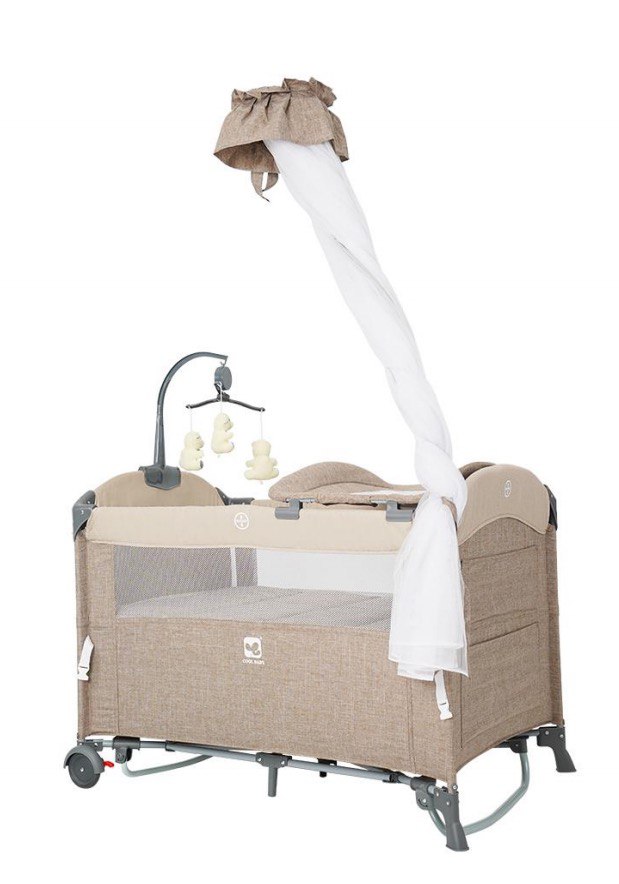Lit bébé parapluie Cododo Parc 3 en 1 Coolbaby Beige