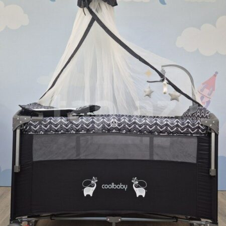 Lit bébé parapluie Cododo Cool Baby, Gris fonce