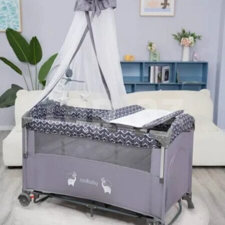 Lit bébé parapluie Cododo Cool Baby, Gris