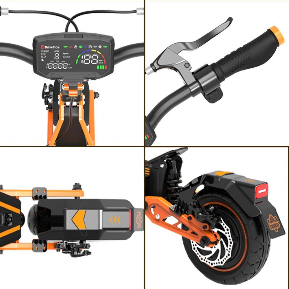 Trottinette électrique DriveTron DT10 de 1400W et 48V 15,6 Ah - Orange - Image 3