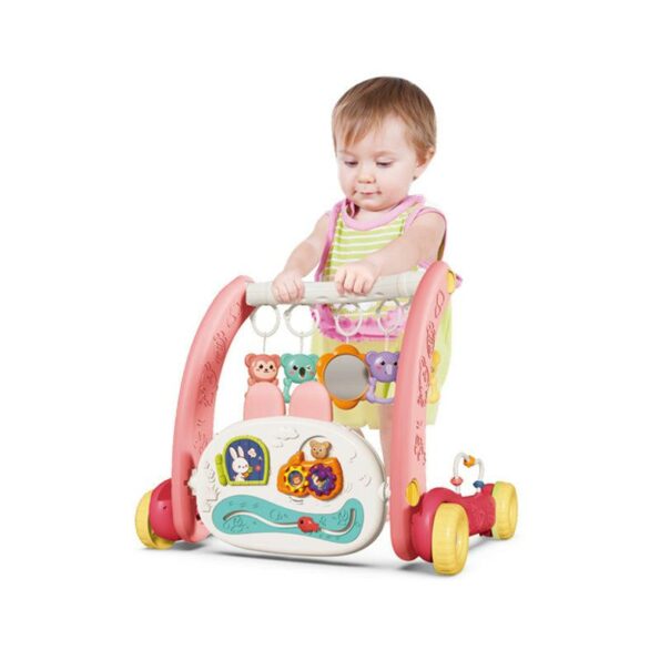 Trotteur et Tapis Piano 2 en 1 - Rose - Image 3