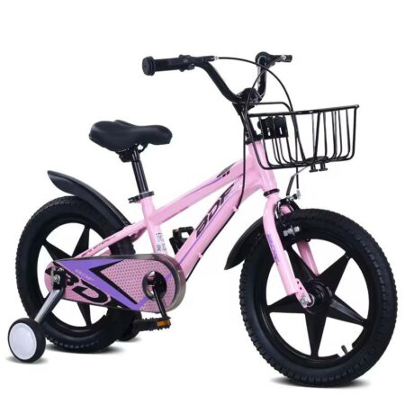 Vélo 14 pouces en acier - Bicyclette de 4 à 7 ans Rose