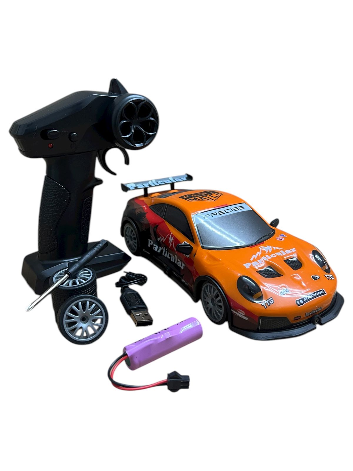 Voiture de drift télécommandée 4 motrices - Orange - Image 2