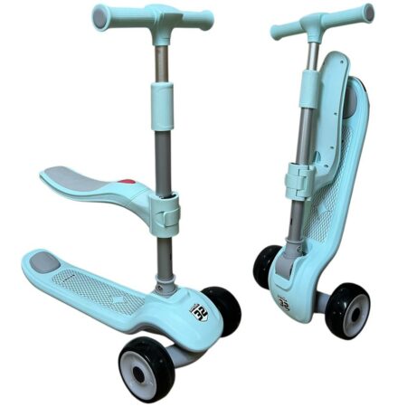 Trottinette 3 roue 2 en 1 - Bleu Ciel