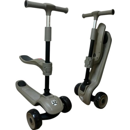 Trottinette 3 roue 2 en 1 - Kaki