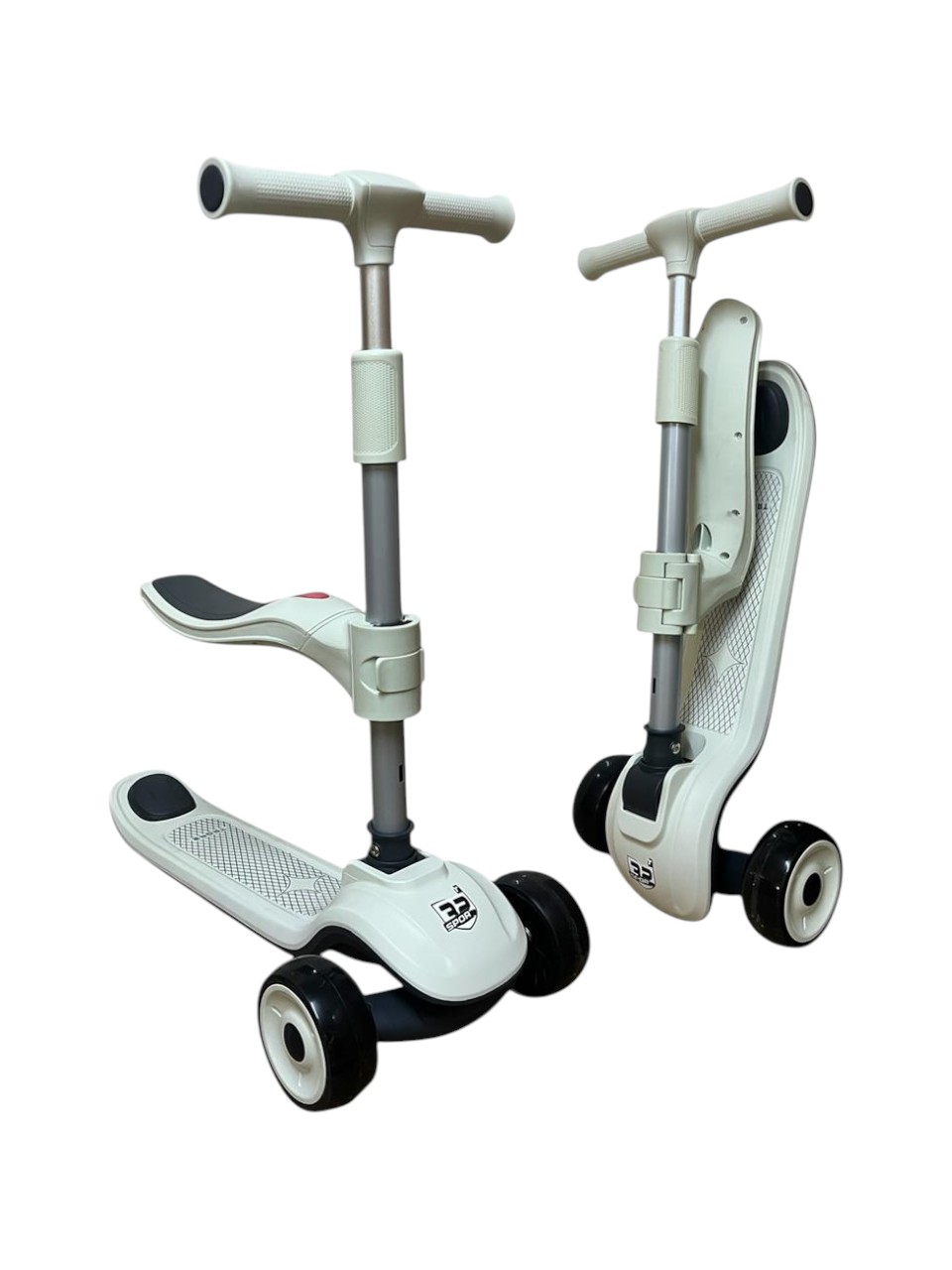 Trottinette 3 roue 2 en 1 - Blanc