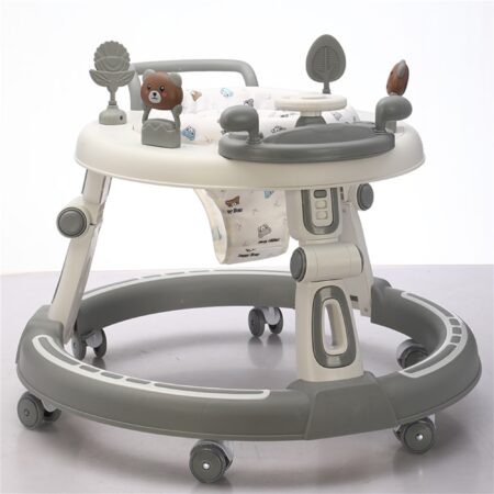 Youpala réglable et pliable avec son et lumière ronde pour bébé - Gris