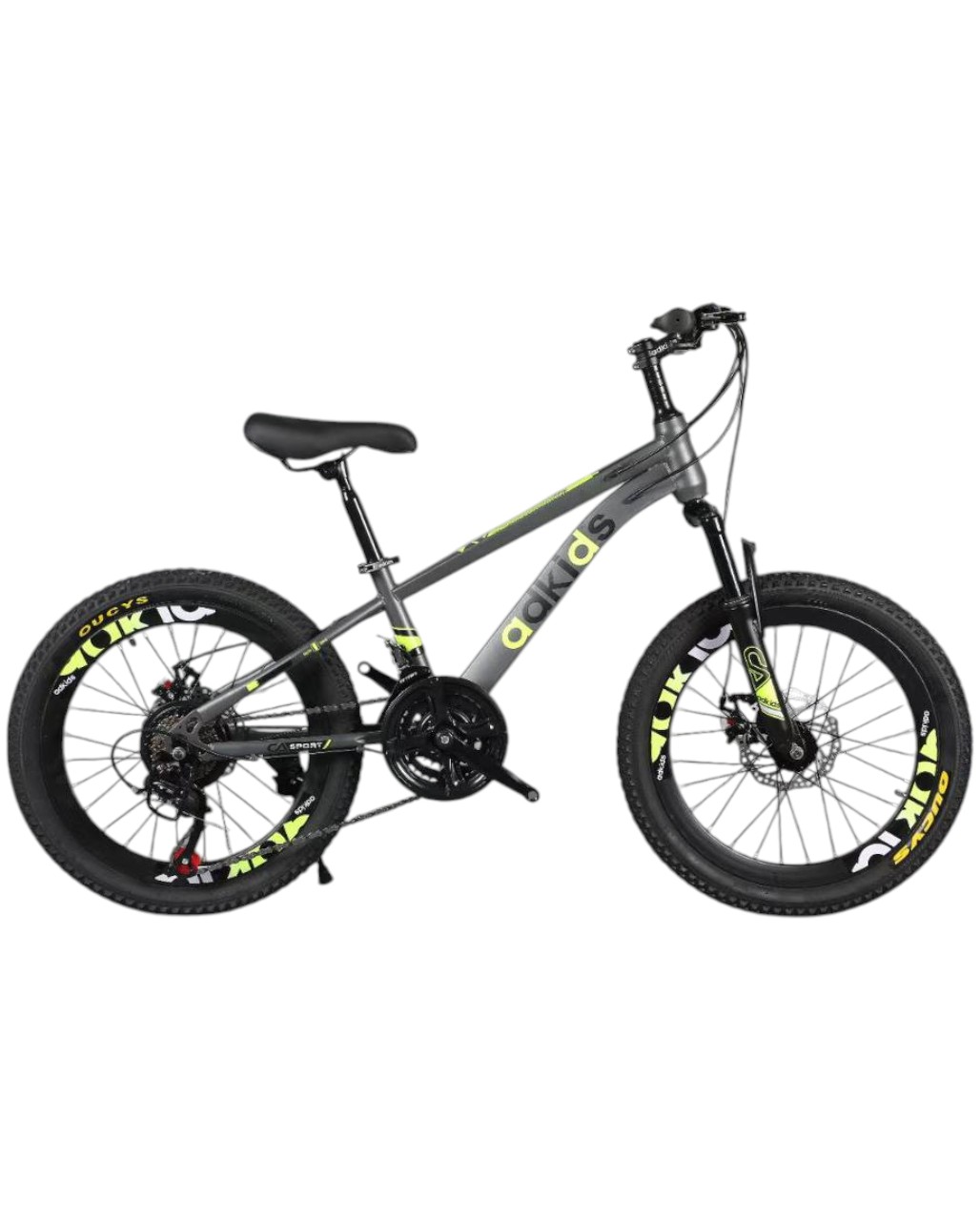 Vélo 20 pouces avec changement 21 vitesses et freinage à disque - Bicyclette pour 7 à 12 ans