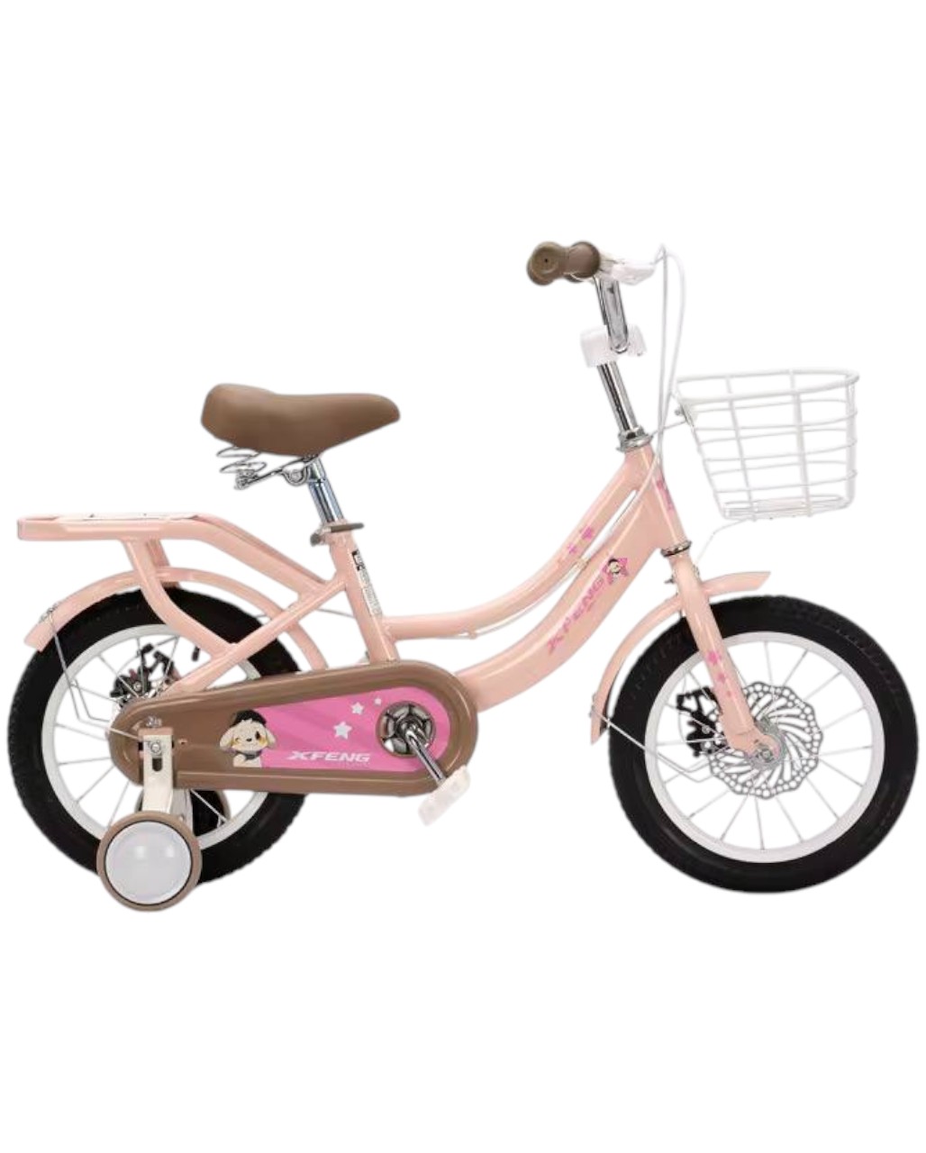 Vélo 20 pouces avec freinage à disque en acier - Bicyclette pour fille de 7 à 12 ans Rose