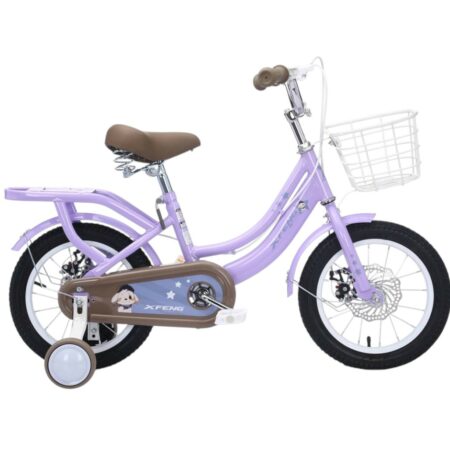 Vélo 20 pouces avec freinage à disque en acier - Bicyclette pour fille de 7 à 12 ans Violet