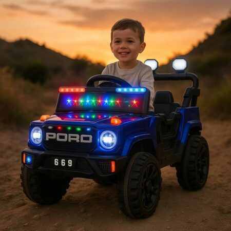 Voiture électrique 4x4 12V pour enfant - Bleu