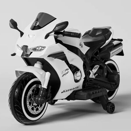 Moto électrique 12V Style Kawasaki Ninja - Blanc