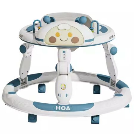 Youpala réglable et pliable avec son et lumière ronde pour bébé - Bleu