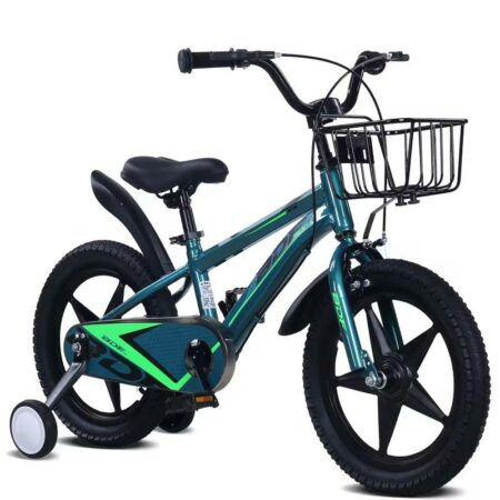 Vélo 14 pouces en acier - Bicyclette de 4 à 7 ans Vert Olive