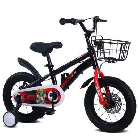 Vélo 18 pouces avec freinage à disque en acier - Bicyclette de 6 à 10 ans Noir