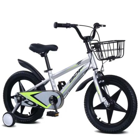 Vélo 14 pouces en acier - Bicyclette de 4 à 7 ans Gris Clair
