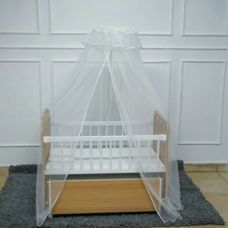 Lit bébé Cododo en bois avec rangement Beige