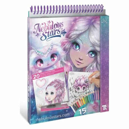 Cahier de coloriage à crayons aquarelle - Nebulous Stars