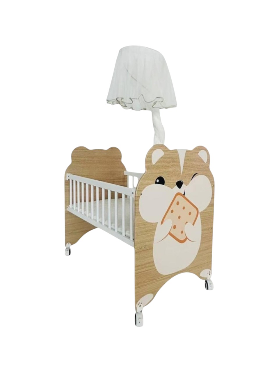 Lit bébé Cododo en bois ouvrable du coté - Ecureuil