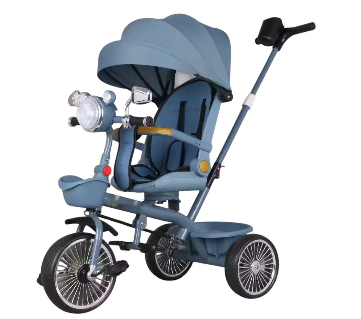 Tricycle évolutif 2 en 1 rotatif 360 - Bleu