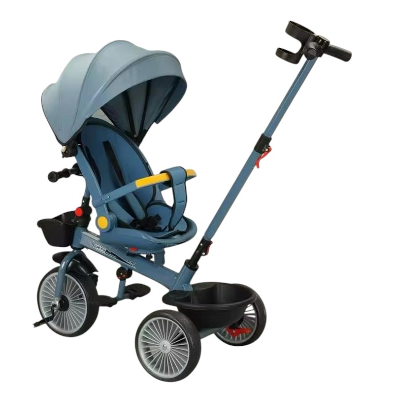 Tricycle évolutif 2 en 1 rotatif 360 - Bleu - Image 2