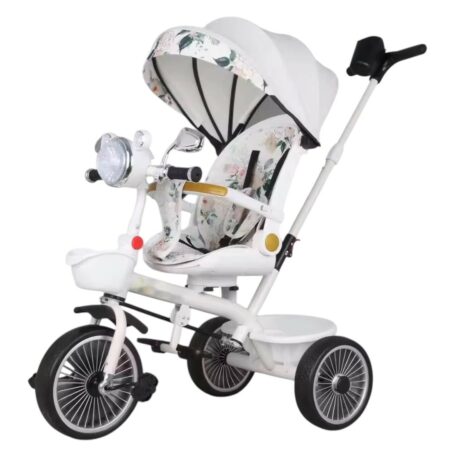 Tricycle évolutif 2 en 1 rotatif 360 - Blanc