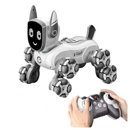 Chien Robot télécommandée Rechargeable - Gris