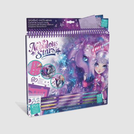 Carnet de croquis créatif Chevaux et licornes fantastiques - Nebulous Stars