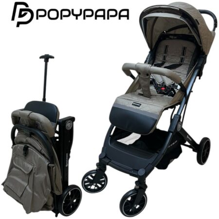Poussette bébé valise Khaki - PoppyPapa