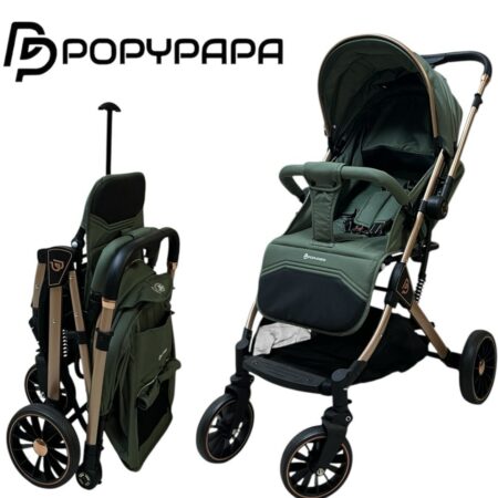 Poussette réversible valise Vert - PoppyPapa