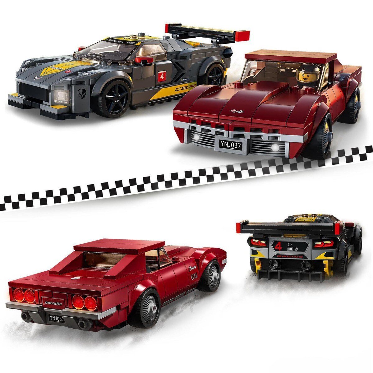 Lego speed champions - Chevrolet corvette C8.R et Corvette 1968 – Image 4