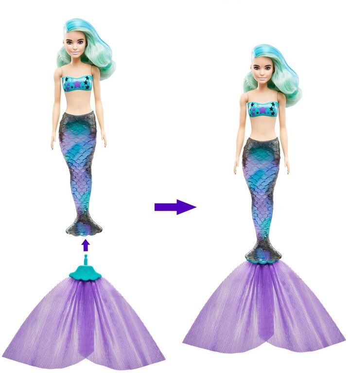 Barbie ® Color Reveal ™ Poupée Série Sirène avec 7 Surprises – Image 2