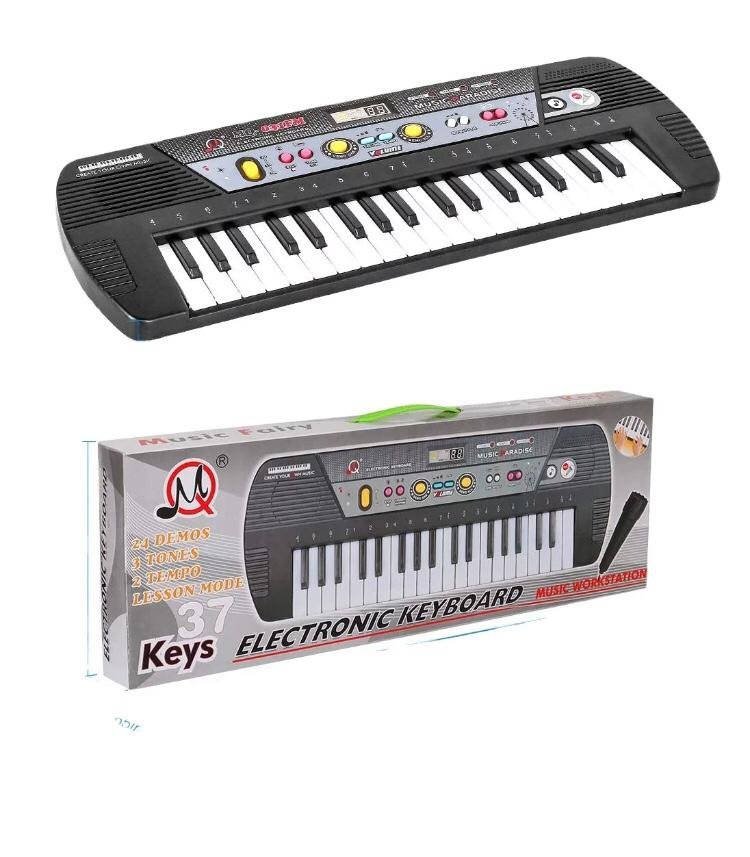 Clavier de Piano 37 Touches Clavier Électrique avec Microphone Portable