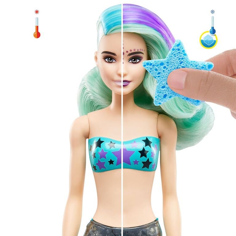 Barbie ® Color Reveal ™ Poupée Série Sirène avec 7 Surprises – Image 4