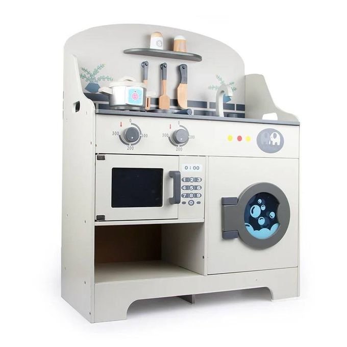 Cuisine Bois pour enfant avec accessoires - 78.5 x 29 x 59.5 cm