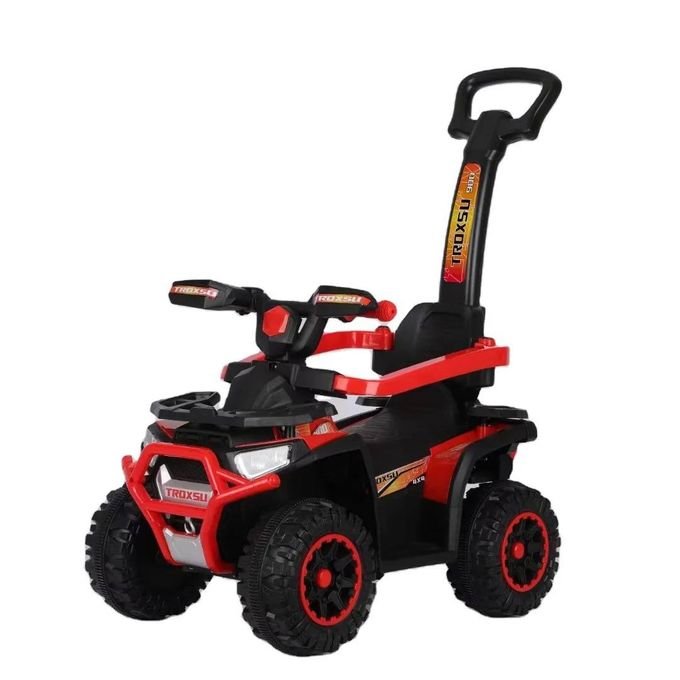 Baby car 3 en 1 Quad porteur avec canne - Rouge